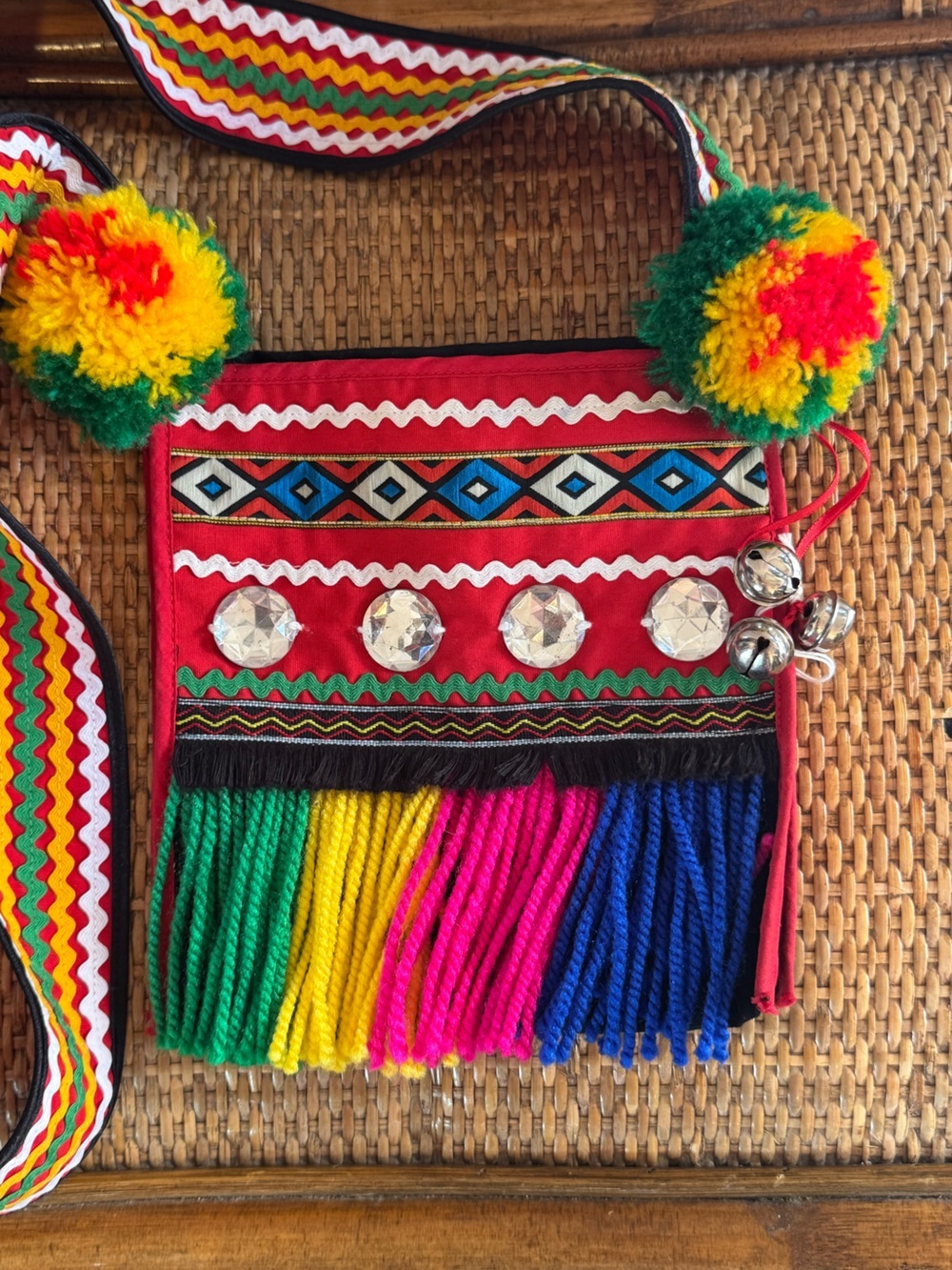 Authentic Amis Taiwanese Indigenous Lover’s Bag Boho Festival Crossbody Purse - Picture 10 of 11